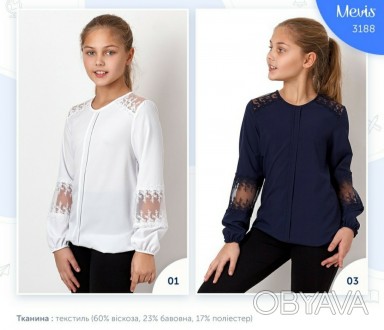 Стильна блузка вільного крою, для дівчинки-підлітка , з довгим рукавом ТМ Mavis . . фото 1