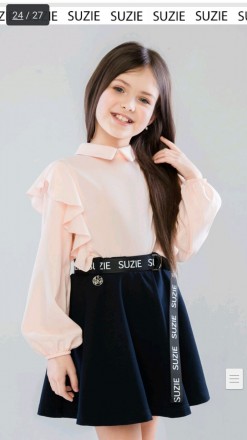Блузка Suzie Рената арт. 52909-БЛ, персикового кольору.
Блуза з довгим рукавом . . фото 2