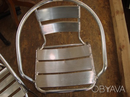 Продаются  стулья алюминиевые  для летних площадок  б/у, серия «Джаз» размеры 58. . фото 1