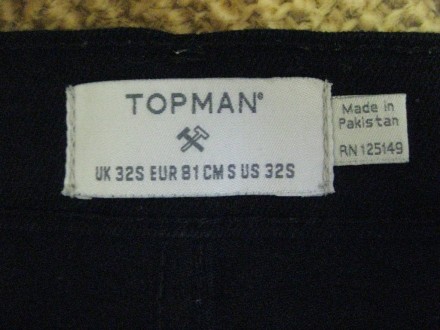 качественные мужские (можно на парня - подростка) джинсы-узкачи фирмы "Topman" -. . фото 5