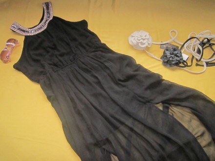 Новое нарядное платье чёрного цвета с разрезами впереди , р.16 Atmosphere.
Сост. . фото 2