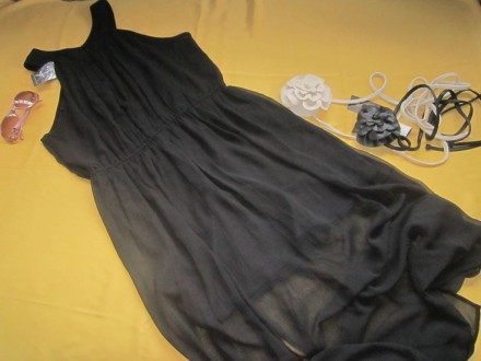Новое нарядное платье чёрного цвета с разрезами впереди , р.16 Atmosphere.
Сост. . фото 6