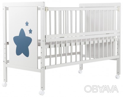 Уютная детская кроватка Babyroom Звездочка на колесах, позволяет безшумно и легк. . фото 1