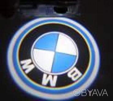 Светодиодные подсветки двери с логотипом BMW устанавливаются в штатное место под. . фото 1