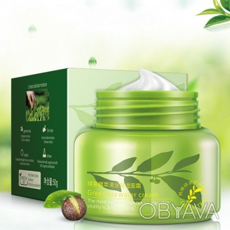 Увлажняющий крем для лица с зеленым чаем Rorec Green Tea Water Cream.
Омолажива. . фото 1