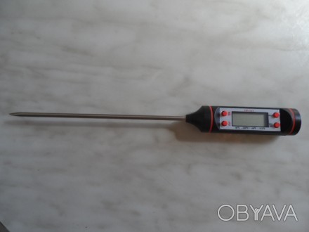 Продам электронный термометр со щупом из нержавеющей стали с диапазоном температ. . фото 1