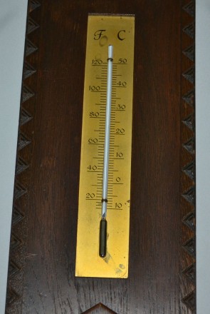Настенный старинный барометр,термометр
Размер 47 х 16 см.
Массив дерева.
В ра. . фото 6