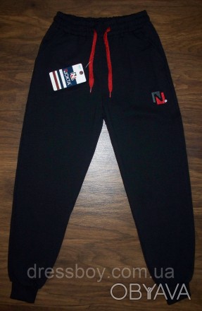 Спортивные штаны демисезонные для мальчиков. Прямая модель под манжет от турецко. . фото 1