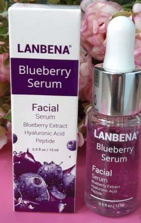 Сыворотка Lanbena Blueberry Serum, с гиалуроновой кислотой и экстрактом черники . . фото 10