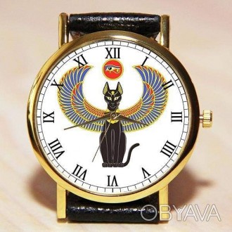 Часы египетская кошка, женские часы.
Материал циферблата - нержавеющая сталь, с. . фото 1