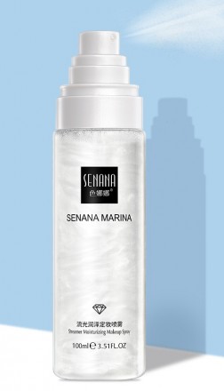 Супер Мист фиксатор для макияжа Senana Marina Streamer Spray с жемчужным перелив. . фото 2