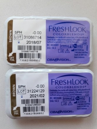 FreshLook ColorBlends - косметические цветные контактные линзы. Рекомендуемый пр. . фото 3