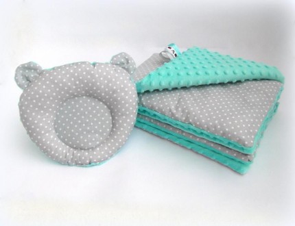 Постельное белье для малышей в кроватку: ортопедическая подушка и покрывальце 1*. . фото 3