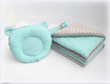 Постельное белье для малышей в кроватку: ортопедическая подушка и покрывальце 1*. . фото 4