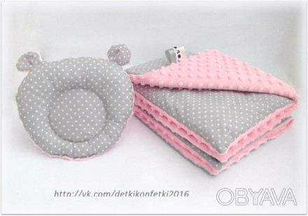 Постельное белье для малышей в кроватку: ортопедическая подушка и покрывальце 1*. . фото 1