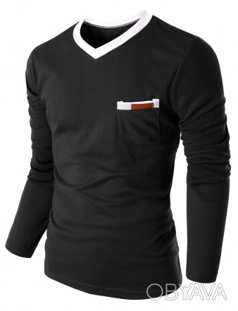 Пуловер с карманом окантованным эластичной резинкой.
Размер "L" 
Длина изделия. . фото 1