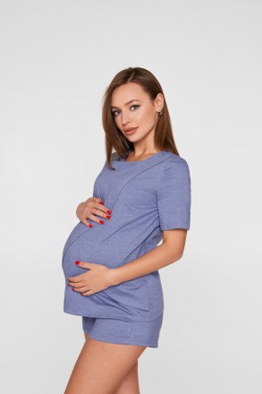 Трикотажная пижама для беременных и кормящих очень удобная и приятная для тела. . . фото 7