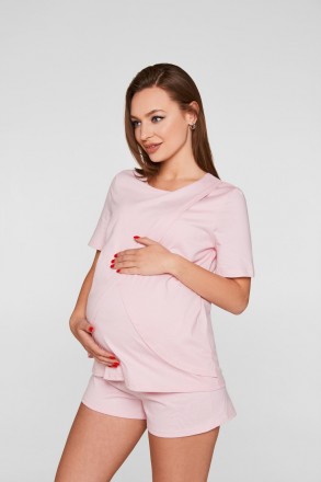 Трикотажная пижама для беременных и кормящих очень удобная и приятная для тела. . . фото 2
