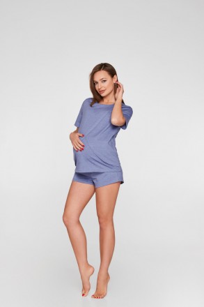 Трикотажная пижама для беременных и кормящих очень удобная и приятная для тела. . . фото 9