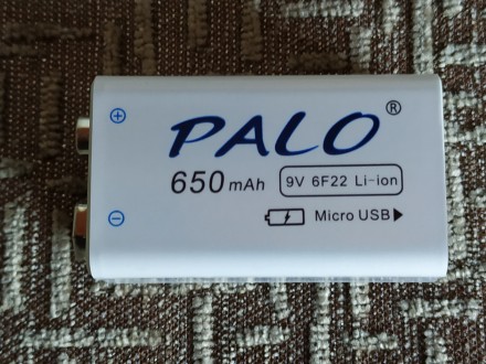 Крона Palo 9В 650mAh Акумулятор Аккумулятор Пинпоинтер Металлоискатель

Літій-. . фото 3