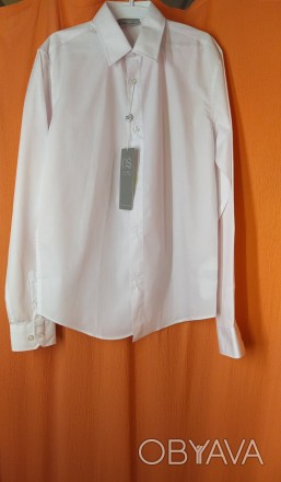 Сорочка для хлопчика білого кольору ТМ Deloras. Дана модель арт.С70478-18 з довг. . фото 1