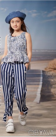 Трикотажні брюки ”Мірінда” для дівчинки від ТМ Овен.
Новинка літнього сезону 20. . фото 1