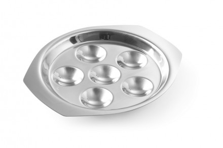 
Тарелка для улиток
Для 6 улиток
Нержавеющая сталь
Можно мыть в посудомоечной ма. . фото 2