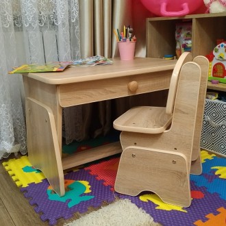 Детский столик и стульчик с регулировкой высоты.
Материал - ЛДСП первого сорта . . фото 13