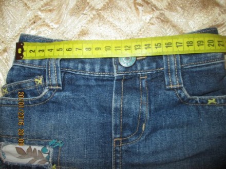 Модная джинсовая юбочка длина 19см.,пояс 21(резинка хорошо тянется). В отличном . . фото 3