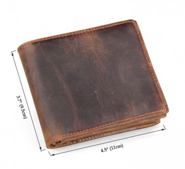 Мужской кошелек портмоне кожаный 

Размер: 11 х 9,5 см

Материал: натуральна. . фото 3