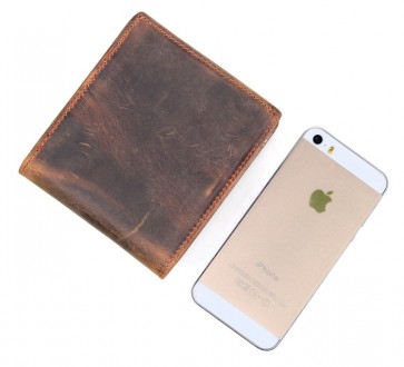 Мужской кошелек портмоне кожаный 

Размер: 11 х 9,5 см

Материал: натуральна. . фото 5