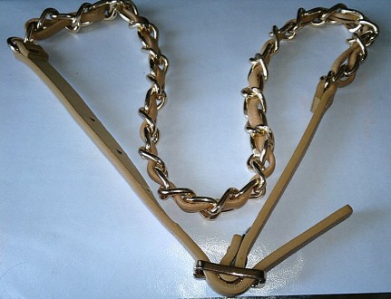 Женский пояс "Love Republic" с цепью анодированной в золотистый цвет. Длина пояс. . фото 4