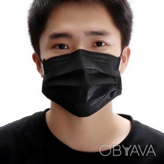 Защитные маски трех-слойные. Использован очень плотный материал плотностью 150 г. . фото 1