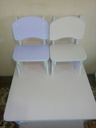Столик и стульчики для двух малышей. 
Цвет - салатовый/белый.
 Есть регулировк. . фото 8