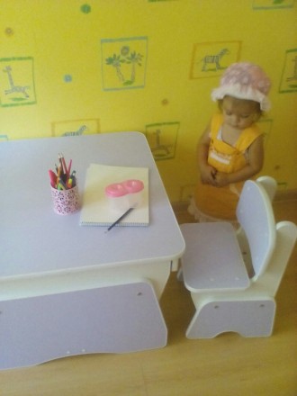 Столик и стульчики для двух малышей. 
Цвет - салатовый/белый.
 Есть регулировк. . фото 10