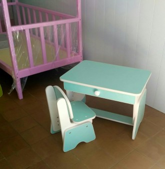 Детский столик и стульчик с регулировкой высоты.
Материал - ЛДСП первого сорта . . фото 9