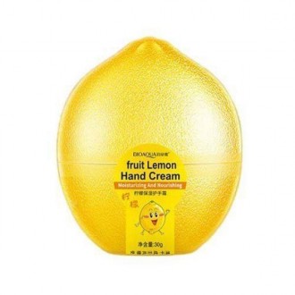 Отбеливающий крем для рук Bioaqua Fruit Lemon Hand Cream с экстрактом лимона 30 . . фото 2