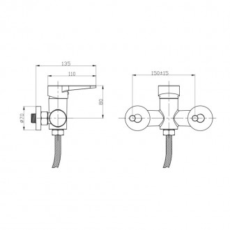 Смеситель для душа GF (CRM)/S- 01-010. . фото 3