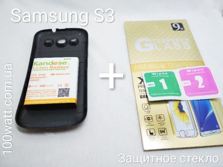 Усиленный Аккумулятор Samsung Galaxy S3 i9300 
Акция в подарок защитное стекло!. . фото 2
