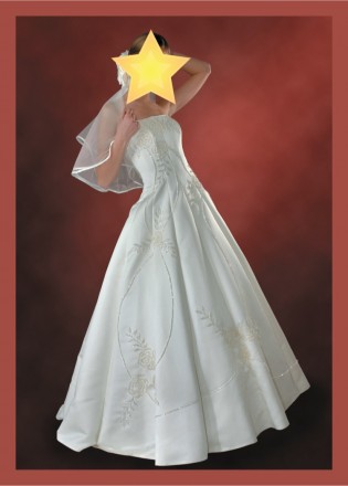 Очень красивое свадебное платье вышитое бисером ручной работы. Цвет - айвори. Пл. . фото 5