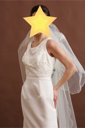Безумно красивое свадебное платье со шлейфом. Цвет - айвори. Платье новое, испол. . фото 6