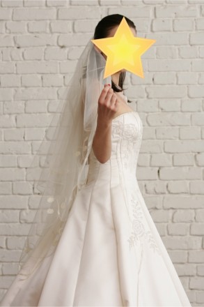 Очень красивое свадебное платье расшито бисером ручной работы. Цвет - белый. Пла. . фото 9