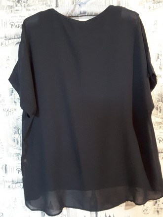 Нарядная минималистическая блуза тёмно- синего цвета Navy от известного бренда S. . фото 3