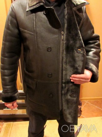 Продам мужскую зимнюю кожанную куртку р.48-50 (на бирке написано XL ) ,внутри по. . фото 1