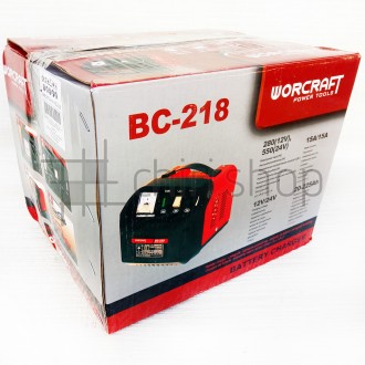 Зарядний пристрій для автомобільного акумулятора Worcraft BC-218, 12-24 В, 15 А,. . фото 9