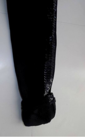 Лосины утепленные для девочек Grace   140 (длина 72 см, шаг 53 см),  
Цвет черн. . фото 3
