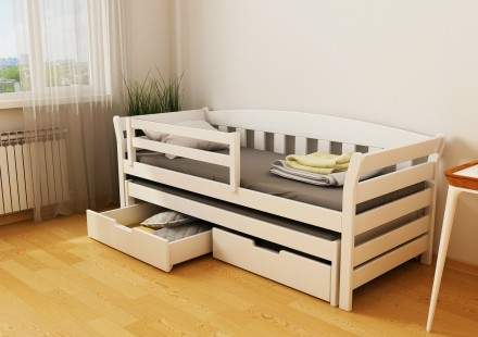 Детская деревянная кровать"Тедди Дуо" ТМ "Луна" - удобная двухуровневая кровать . . фото 3