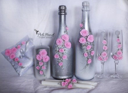 Свадебное шампанское с декором
Авторский дизайн
Отправка по Украине. . фото 7