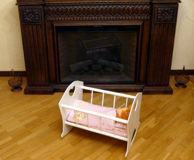 Деревянная кроватка для куклы - хороший подарок девочкам от 2 лет.Размер спально. . фото 2