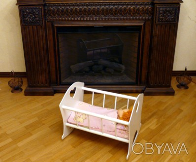 Деревянная кроватка для куклы - хороший подарок девочкам от 2 лет.Размер спально. . фото 1